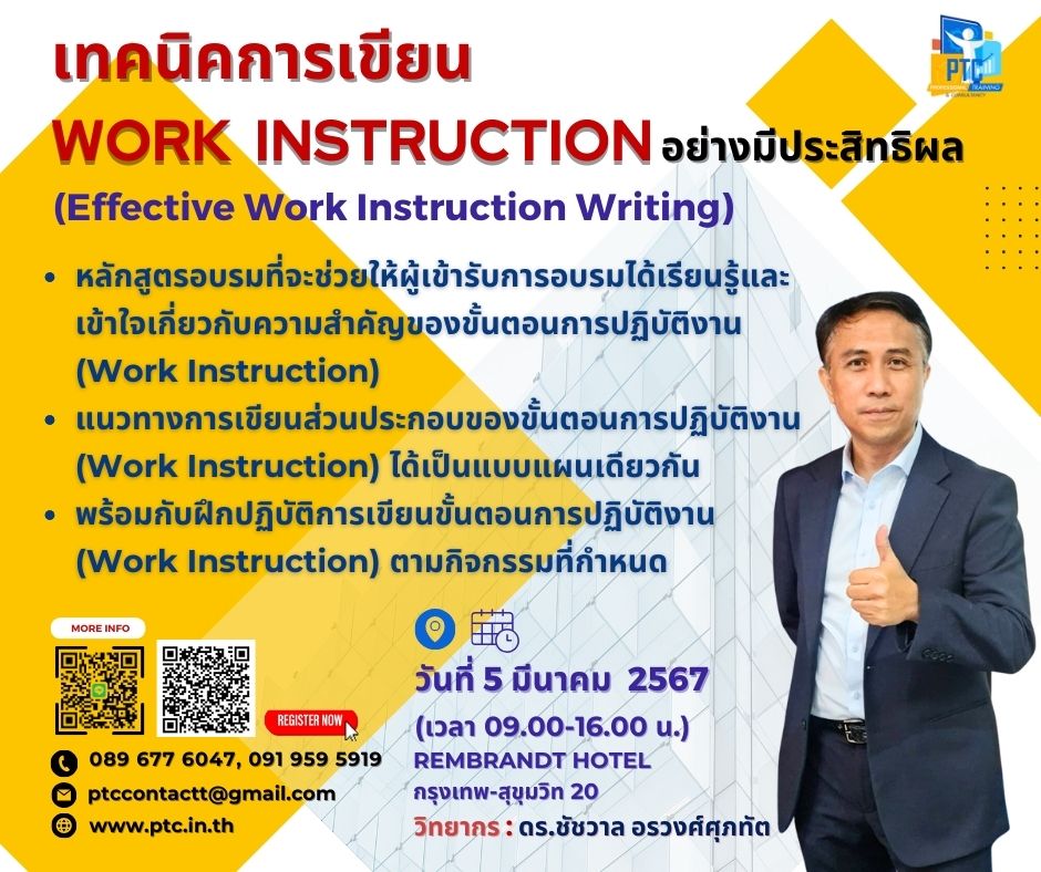 Effective Work Instruction Writing