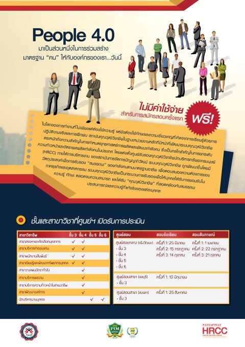 การสอบมาตรฐานวิชาชีพ HR ครั้งที่ 1/2560