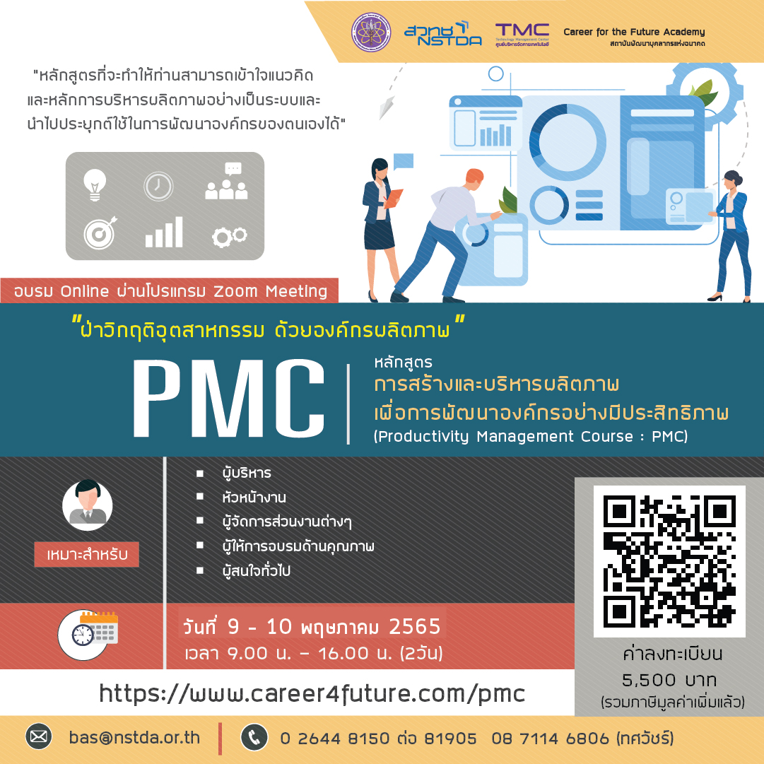 หลักสูตร Productivity Management Course : การสร้างและบริหารผลิตภาพ​ เพื่อการพัฒนาองค์กรอย่างมีประสิทธิภาพ