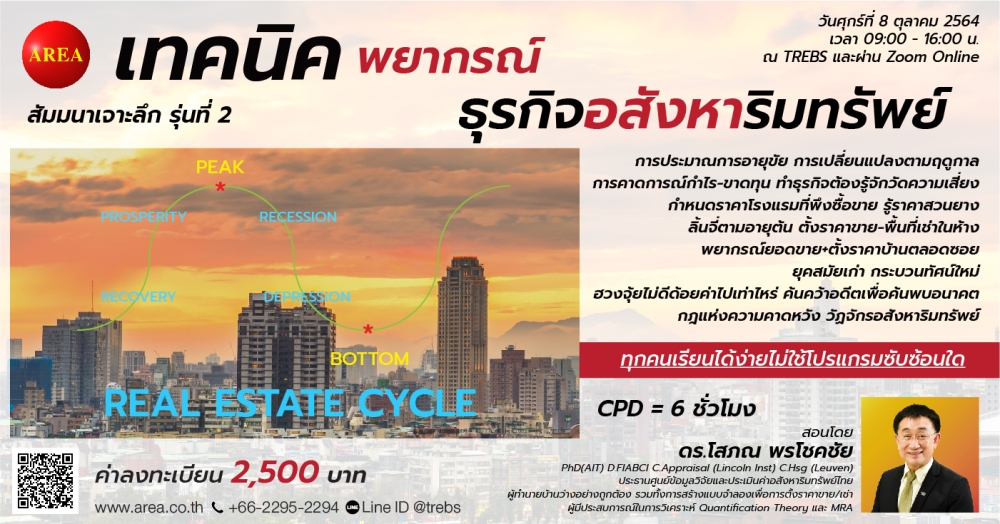 สัมมนา: เทคนิคพยากรณ์ในธุรกิจอสังหาริมทรัพย์  รุ่นที่ 2