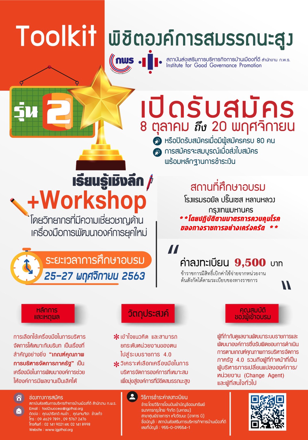 หลักสูตร Toolkit พิชิตองค์การสมรรถนะสูง รุ่นที่ 2