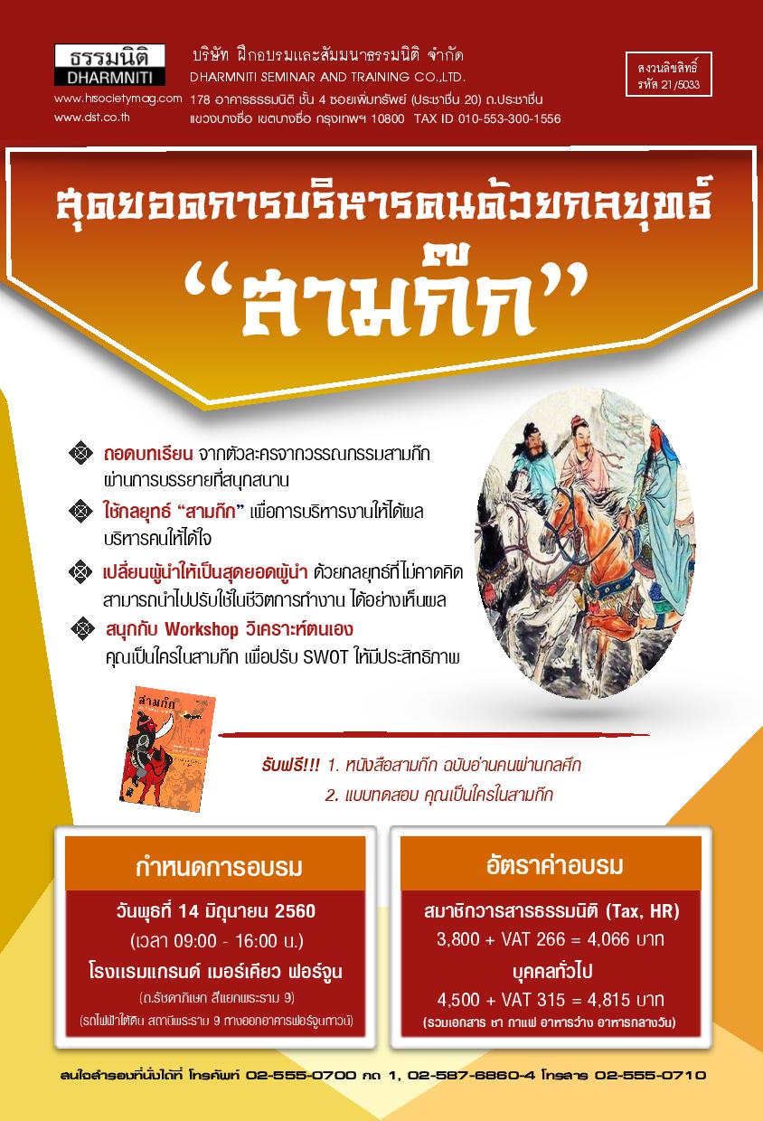สุดยอดการบริหารคนด้วยกลยุทธ์ สามก๊ก