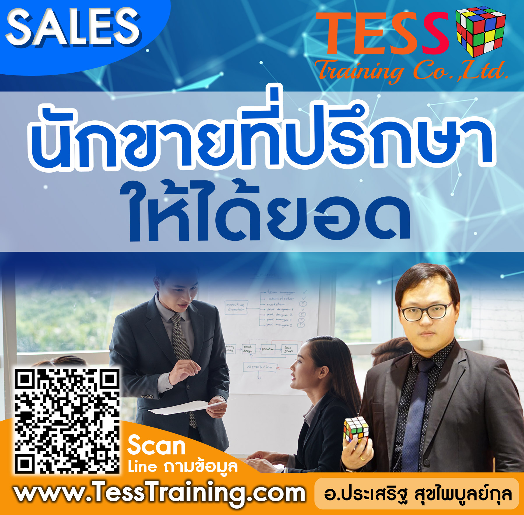 Online Zoom หลักสูตร นักขายที่ปรึกษายุคใหม่ให้ได้ยอด (4 มี.ค. 65 /9-12น.) อ.ประเสริฐ