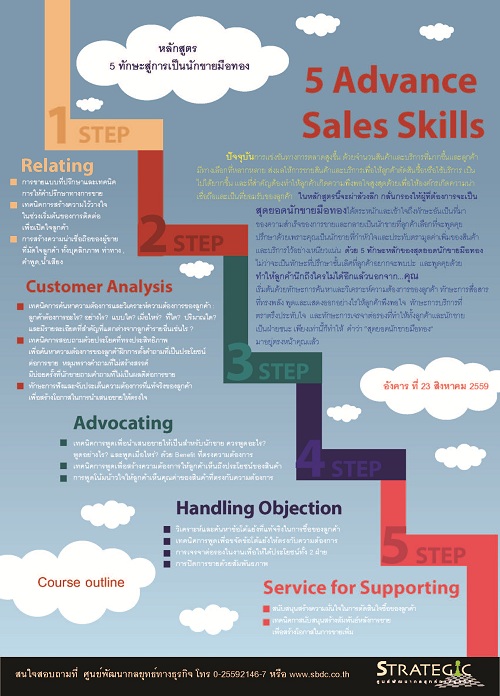 5 ทักษะสู่การเป็นนักขายมือทอง (5 Advance Sales Skills)