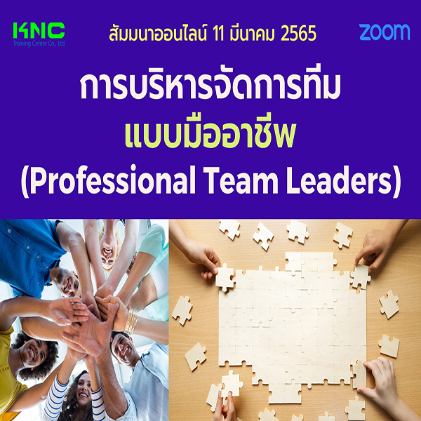 Online Training : การบริหารจัดการทีมแบบมืออาชีพ (11 มีนาคม 2565)