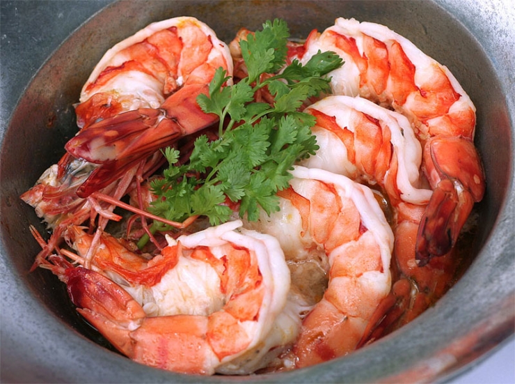 อบรมวิชาชีพฟรี การทำคานาเป้กุ้ง,กุ้งพล่า,กุ้งอบซอส