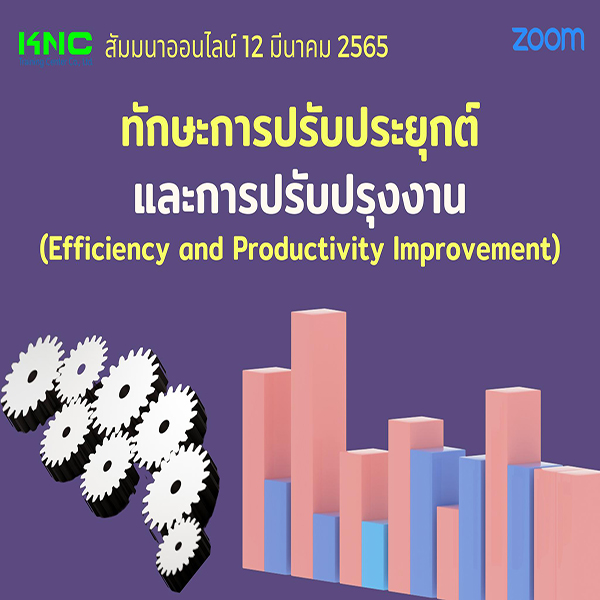 Online Training : ทักษะการปรับประยุกต์และการปรับปรุงงาน (Efficiency and Productivity Improvement) 12 มีนาคม 2565