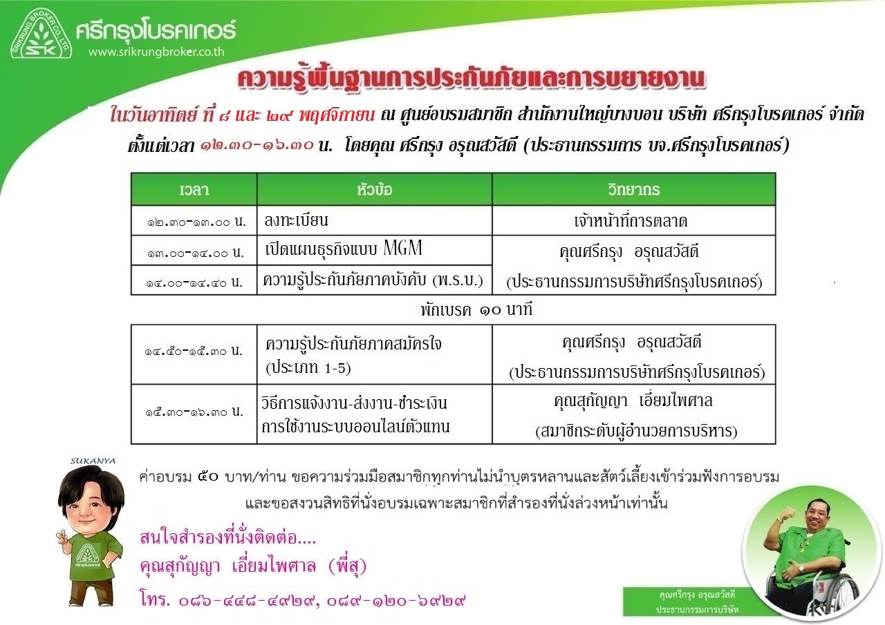 ลงทุนหลักร้อยสร้างรายได้หลักแสน ด้วยประกันวินาศภัย....